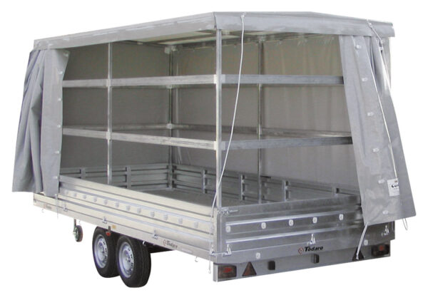 TMT 25 TF con castellatura e telo in PVC e apertura sui tre lati